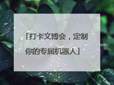 打卡文博会，定制你的专属机器人