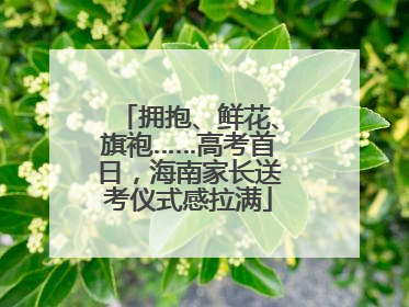 拥抱、鲜花、旗袍……高考首日，海南家长送考仪式感拉满