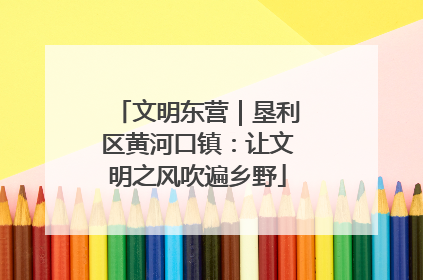文明东营｜垦利区黄河口镇：让文明之风吹遍乡野