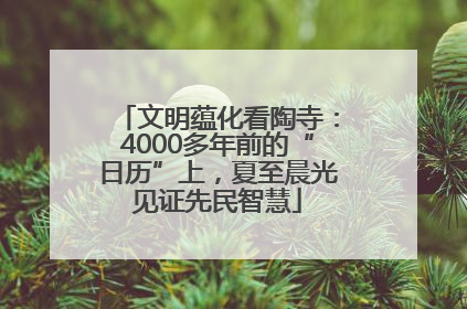文明蕴化看陶寺：4000多年前的“日历”上，夏至晨光见证先民智慧