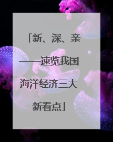 新、深、亲——速览我国海洋经济三大新看点