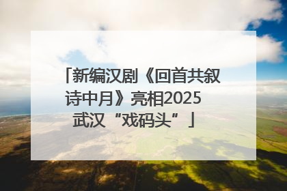 新编汉剧《回首共叙诗中月》亮相2025武汉“戏码头”