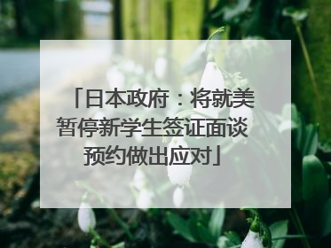 日本政府：将就美暂停新学生签证面谈预约做出应对