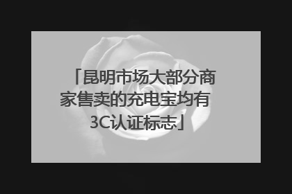 昆明市场大部分商家售卖的充电宝均有3C认证标志