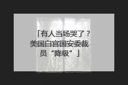 有人当场哭了？美国白宫国安委裁员“降级”