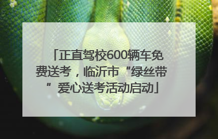正直驾校600辆车免费送考，临沂市“绿丝带”爱心送考活动启动