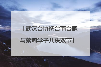 武汉台协携台商台胞与蔡甸学子共庆双节