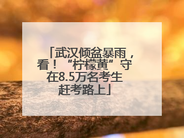 武汉倾盆暴雨，看！“柠檬黄”守在8.5万名考生赶考路上