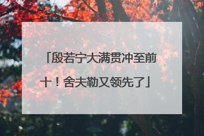 殷若宁大满贯冲至前十！舍夫勒又领先了