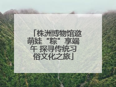 株洲博物馆邀萌娃“粽”享端午 探寻传统习俗文化之旅