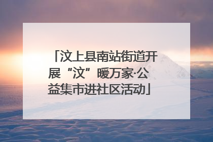 汶上县南站街道开展“汶”暖万家·公益集市进社区活动