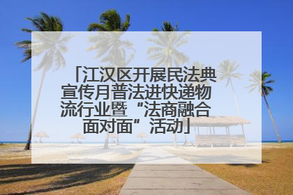 江汉区开展民法典宣传月普法进快递物流行业暨“法商融合面对面”活动