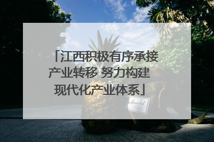 江西积极有序承接产业转移 努力构建现代化产业体系