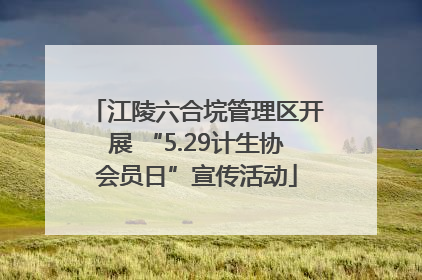 江陵六合垸管理区开展 “5.29计生协会员日”宣传活动