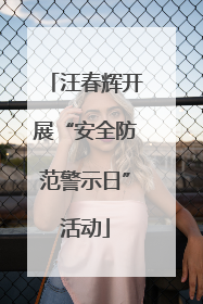 汪春辉开展“安全防范警示日”活动
