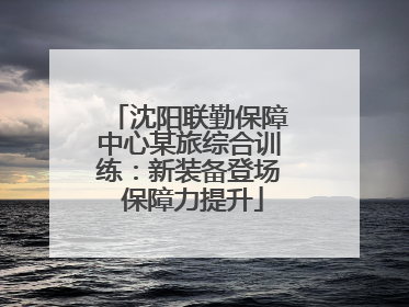 沈阳联勤保障中心某旅综合训练：新装备登场 保障力提升