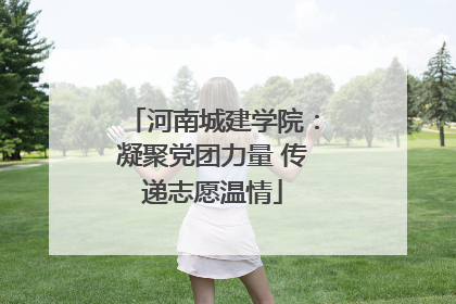 河南城建学院：凝聚党团力量 传递志愿温情