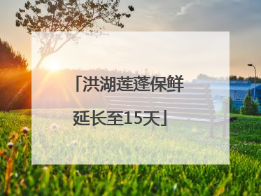 洪湖莲蓬保鲜延长至15天