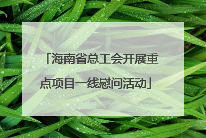 海南省总工会开展重点项目一线慰问活动