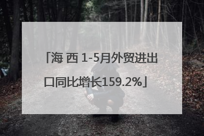 海 西 1-5月外贸进出口同比增长159.2%