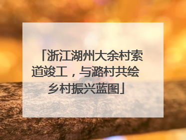 浙江湖州大余村索道竣工，与潞村共绘乡村振兴蓝图