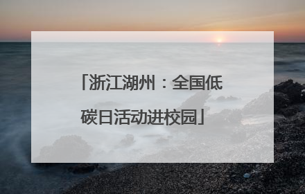 浙江湖州：全国低碳日活动进校园