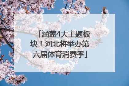 涵盖4大主题板块！河北将举办第六届体育消费季