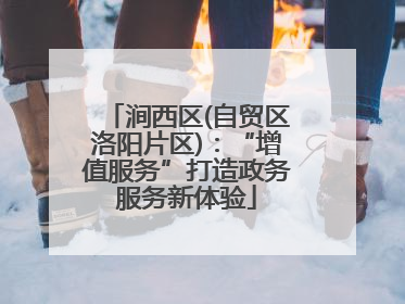 涧西区(自贸区洛阳片区)：“增值服务”打造政务服务新体验