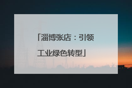 淄博张店：引领工业绿色转型