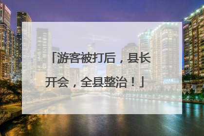游客被打后，县长开会，全县整治！