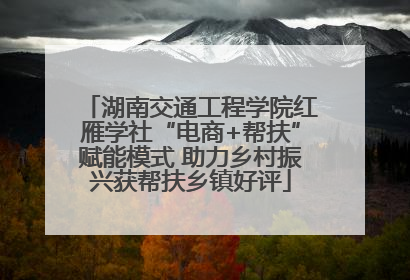 湖南交通工程学院红雁学社“电商+帮扶”赋能模式 助力乡村振兴获帮扶乡镇好评