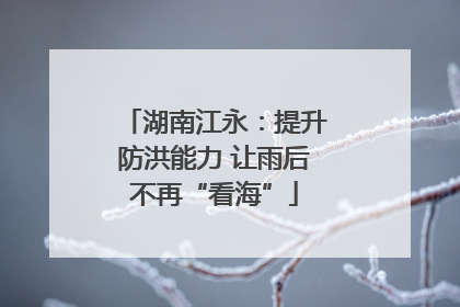 湖南江永：提升防洪能力 让雨后不再“看海”