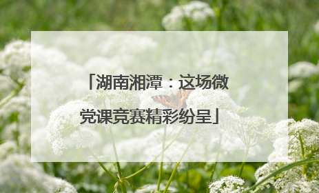 湖南湘潭：这场微党课竞赛精彩纷呈
