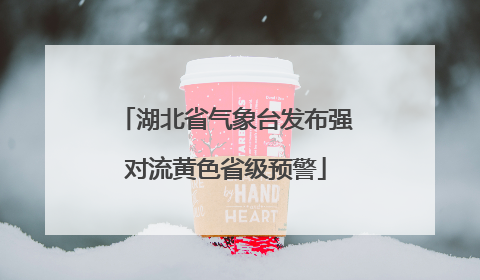 湖北省气象台发布强对流黄色省级预警