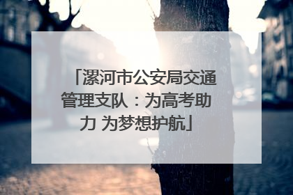 漯河市公安局交通管理支队：为高考助力 为梦想护航
