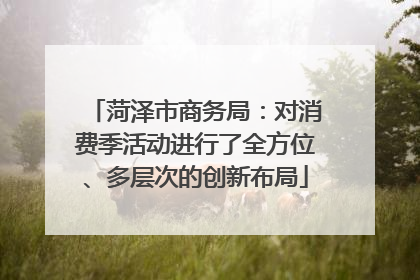 菏泽市商务局：对消费季活动进行了全方位、多层次的创新布局