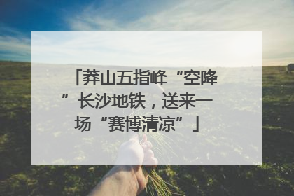 莽山五指峰“空降”长沙地铁，送来一场“赛博清凉”