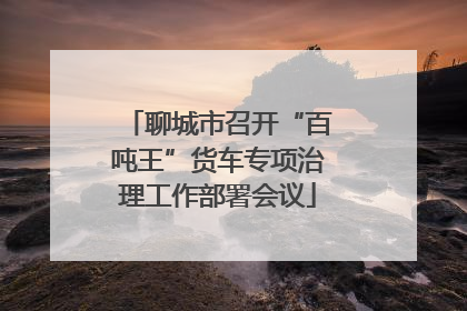 聊城市召开“百吨王”货车专项治理工作部署会议