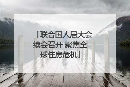 联合国人居大会续会召开 聚焦全球住房危机