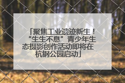 聚焦工业遗迹新生！“生生不息”青少年生态摄影创作活动即将在杭钢公园启动