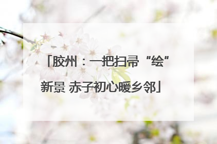 胶州：一把扫帚“绘”新景 赤子初心暖乡邻