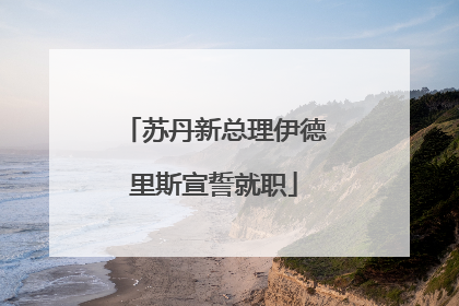 苏丹新总理伊德里斯宣誓就职