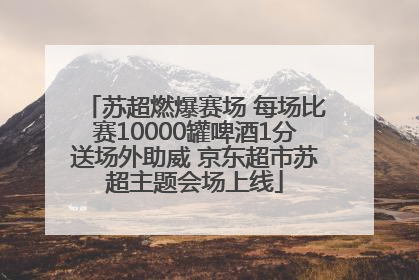 苏超燃爆赛场 每场比赛10000罐啤酒1分送场外助威 京东超市苏超主题会场上线