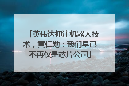 英伟达押注机器人技术，黄仁勋：我们早已不再仅是芯片公司