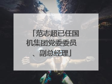 范志超已任国机集团党委委员、副总经理