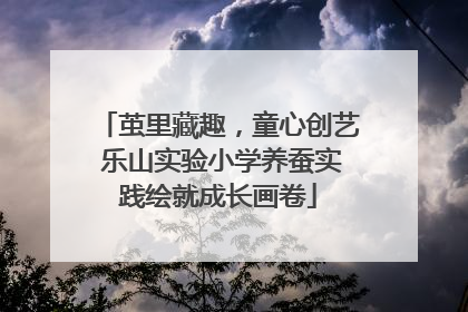 茧里藏趣，童心创艺 乐山实验小学养蚕实践绘就成长画卷