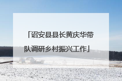 诏安县县长黄庆华带队调研乡村振兴工作