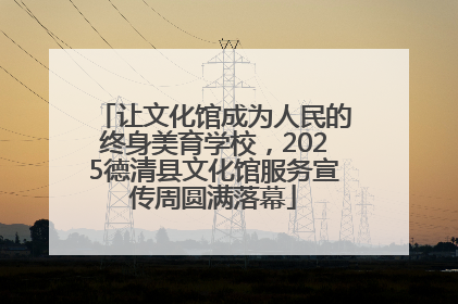 让文化馆成为人民的终身美育学校，2025德清县文化馆服务宣传周圆满落幕