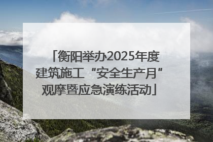 衡阳举办2025年度建筑施工“安全生产月”观摩暨应急演练活动