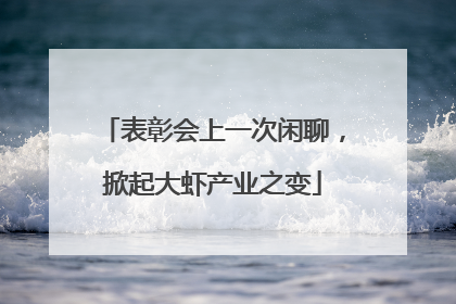 表彰会上一次闲聊，掀起大虾产业之变